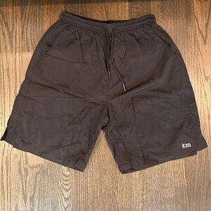 Kith Wrinkle Nylon Boreum Cargo Short - Black Size L